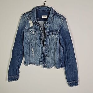 BOOTLEGGER small distressed style jean jacket